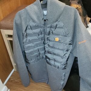 Columbia Gray and Orange Hoodie, EUC. sz. XXL